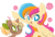 Size: 999x686 | Tagged: safe, artist:lolopan, oc, oc only, oc:copper chip, oc:golden gates, babscon, babscon mascots