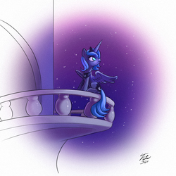 Size: 900x900 | Tagged: safe, artist:tsitra360, princess luna, g4, female, s1 luna, solo