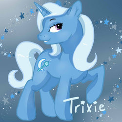 Size: 600x600 | Tagged: safe, artist:lulubell, trixie, pony, unicorn, g4, female, mare, smiling, solo