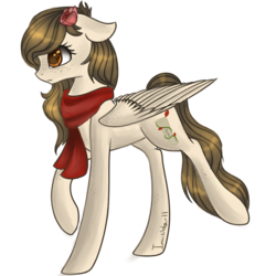 Size: 1024x1024 | Tagged: safe, artist:petrinox, oc, oc only, oc:rosebud, pegasus, pony, clothes, scarf, solo