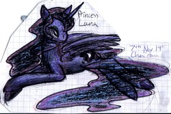 Size: 1643x1097 | Tagged: safe, artist:aethercore, princess luna, g4, female, solo