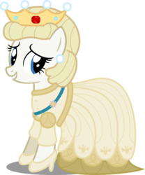 Size: 6427x7710 | Tagged: safe, artist:atomicmillennial, oc, oc only, oc:ivana, pony, g4, absurd resolution, clothes, crown, dress, queen, royalty, simple background, solo, transparent background, vector