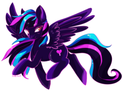 Size: 3353x2500 | Tagged: safe, artist:corelle-vairel, oc, oc only, oc:skinny love, pegasus, pony, high res, neon, solo