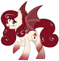 Size: 2816x2909 | Tagged: safe, artist:halabaluu, oc, oc only, oc:cherri crimzon, bat pony, high res, solo