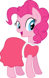 Size: 5000x7900 | Tagged: safe, artist:missbeigepony, pinkie pie, g4, absurd resolution, clothes, cute, diapinkes, dress, female, pink, simple background, solo, transparent background, vector