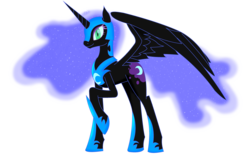 Size: 3852x2400 | Tagged: safe, artist:demongirl222, nightmare moon, g4, .psd available, female, high res, raised hoof, simple background, solo, transparent background