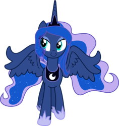 Size: 2834x3000 | Tagged: safe, artist:theshadowstone, princess luna, g4, female, high res, simple background, solo, spread wings, transparent background, vector