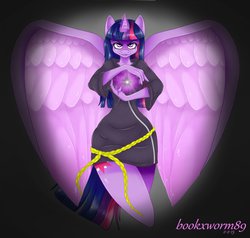 Size: 1024x974 | Tagged: safe, artist:bookxworm89, twilight sparkle, anthro, g4, female, magic, solo, twilight sparkle (alicorn)