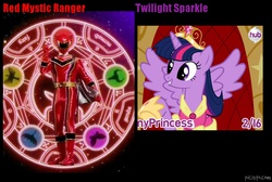 Size: 898x602 | Tagged: safe, twilight sparkle, alicorn, pony, g4, female, mare, power rangers, power rangers mystic force, red mystic ranger, twilight sparkle (alicorn)