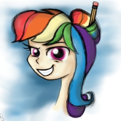 Size: 810x810 | Tagged: safe, artist:rsphoenix, rainbow dash, human, g4, female, humanized, solo