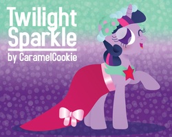 Size: 750x600 | Tagged: safe, artist:caramelcookie, twilight sparkle, g4, clothes, dress, female, gala dress, solo