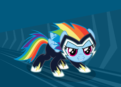 Size: 8295x6000 | Tagged: safe, artist:imageconstructor, rainbow dash, zapp, g4, power ponies (episode), absurd resolution, clothes, costume, female, filly, filly rainbow dash, power ponies, solo, vector, younger