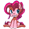 Size: 100x100 | Tagged: safe, artist:eeveebomb, pinkie pie, g4, female, gif, non-animated gif, pixel art, simple background, smiling, solo, transparent background