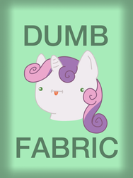 Size: 600x800 | Tagged: safe, artist:pegsie, sweetie belle, g4, :p, derp, dumb fabric, female, poo brain, solo