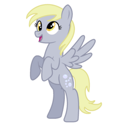 Size: 1050x1050 | Tagged: safe, artist:peternators, derpy hooves, pegasus, pony, g4, base used, female, ms paint, rearing, smiling, solo