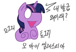 Size: 503x349 | Tagged: safe, twilight sparkle, g4, female, korean, meme, reaction image, solo