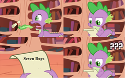 Size: 801x504 | Tagged: safe, spike, g4, exploitable meme, letter to spike, meme, seven days, the ring