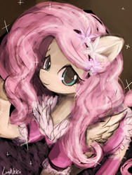 Size: 1440x1920 | Tagged: safe, artist:lumineko, fluttershy, g4, 30 minute art challenge, clothes, female, pixiv, solo