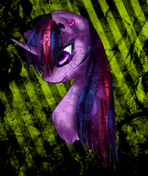 Size: 369x440 | Tagged: safe, artist:mondlichtkatze, twilight sparkle, pony, g4, ear piercing, female, piercing, solo