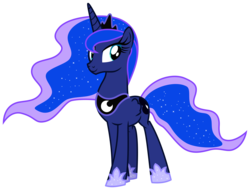 Size: 3560x2704 | Tagged: artist needed, safe, princess luna, g4, female, high res, simple background, solo, transparent background, vector