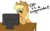Size: 640x400 | Tagged: safe, applejack, g4, computer, female, op is not a duck, open mouth, simple background, smiling, solo, sugarcube, text, transparent background