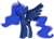 Size: 3379x2415 | Tagged: safe, artist:pintara, princess luna, g4, female, high res, simple background, solo, transparent background, vector