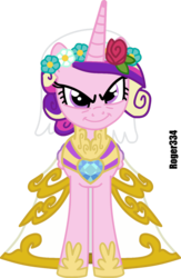Size: 934x1430 | Tagged: safe, artist:roger334, queen chrysalis, alicorn, changeling, changeling queen, pony, a canterlot wedding, g4, clothes, dress, fake cadance, female, simple background, solo, transparent background, vector, wedding dress