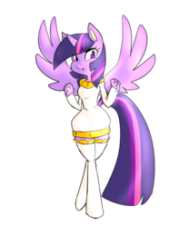 Size: 2500x3000 | Tagged: safe, artist:sacred-hedge, twilight sparkle, anthro, g4, female, high res, simple background, solo, transparent background, twilight sparkle (alicorn)