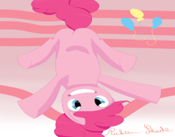 Size: 1260x990 | Tagged: safe, artist:ricktin, pinkie pie, g4, medium, poster, upside down