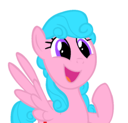 Size: 689x664 | Tagged: safe, artist:berrypunchrules, oc, oc only, pegasus, pony, excited, fangirl, ponysona, solo