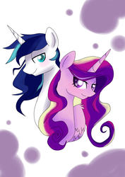 Size: 2893x4092 | Tagged: safe, artist:felixpheonix66, princess cadance, shining armor, g4, looking at each other