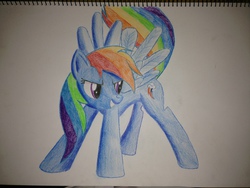 Size: 3264x2448 | Tagged: safe, artist:lethal-doorknob, rainbow dash, g4, female, high res, solo, traditional art