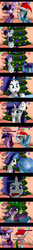 Size: 800x6000 | Tagged: safe, artist:strawberry-pannycake, rainbow dash, rarity, spike, twilight sparkle, alicorn, pony, g4, box, christmas tree, female, glowing horn, hat, horn, mare, santa hat, tree, twilight sparkle (alicorn)