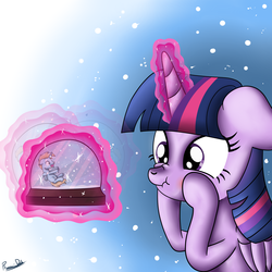 Size: 3500x3500 | Tagged: safe, artist:phoenixdash, twilight sparkle, oc, alicorn, pony, g4, female, high res, mare, snow globe, twilight sparkle (alicorn)