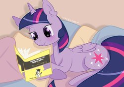 Size: 4962x3508 | Tagged: safe, artist:vogelchan, twilight sparkle, alicorn, pony, g4, book, female, for dummies, mare, solo, twilight sparkle (alicorn), waifu