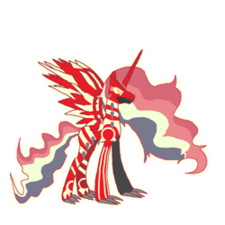 Size: 784x784 | Tagged: safe, princess celestia, groudon, g4, pokémon, primal groudon