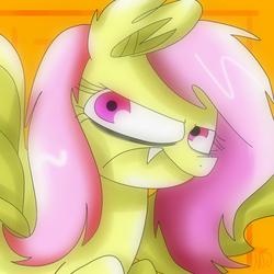 Size: 1000x1000 | Tagged: safe, artist:mushroomcookiebear, fluttershy, g4, female, flutterbat, solo