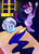 Size: 582x800 | Tagged: safe, artist:weiliy, trixie, twilight sparkle, pony, unicorn, g4, cute, duo, female, horn, indoors, looking at something, mare, night, pixiv, smiling, stars, table, unicorn twilight