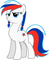 Size: 495x604 | Tagged: safe, artist:lelekhd, oc, oc only, oc:marussia, earth pony, pony, earth pony oc, long neck, nation ponies, russia, solo