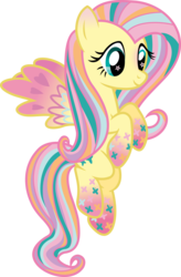 Size: 3500x5327 | Tagged: safe, artist:strawberrythefox1452, fluttershy, pegasus, pony, g4, female, rainbow power, simple background, solo, transparent background