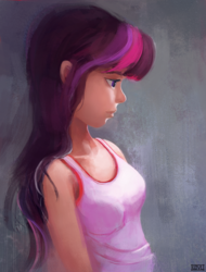 Size: 1000x1314 | Tagged: safe, artist:ajvl, twilight sparkle, human, g4, clothes, female, humanized, solo