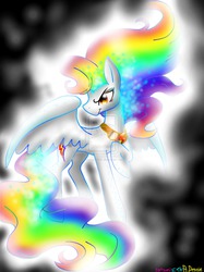 Size: 1536x2048 | Tagged: safe, artist:natsumi-nyan, rainbow dash, g4, backwards cutie mark, female, solo, super rainbow dash