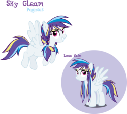 Size: 1500x1348 | Tagged: safe, artist:xebck, oc, oc only, oc:sky gleam, adoptable, magical lesbian spawn, offspring, parent:rainbow dash, parent:rarity, parents:raridash, simple background, solo, transparent background, vector