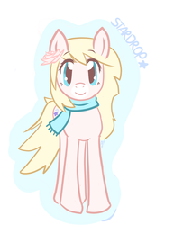 Size: 800x1035 | Tagged: safe, artist:ponyponytoponypony, oc, oc only, pony, clothes, female, looking at you, mare, scarf, solo