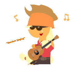 Size: 1136x1048 | Tagged: safe, artist:zacatron94, applejack, g4, animated, crossover, engiejack, engineer, engineer (tf2), female, guitar, pointy ponies, simple background, singing, solo, team fortress 2, transparent background