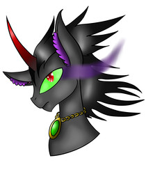 Size: 1713x2036 | Tagged: safe, artist:ooocarolineooo, king sombra, g4, male, necklace, solo