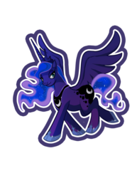 Size: 600x776 | Tagged: safe, artist:jocelynada, princess luna, g4, female, simple background, solo, spread wings, transparent background