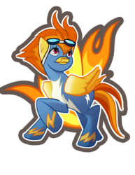 Size: 600x776 | Tagged: safe, artist:jocelynada, spitfire, g4, female, simple background, solo, transparent background, wonderbolts uniform