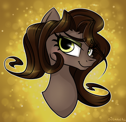 Size: 1094x1060 | Tagged: safe, artist:sigmanas, oc, oc only, oc:chocolate butter, pony, portrait, solo