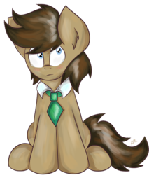Size: 1018x1197 | Tagged: safe, artist:kristysk, doctor whooves, time turner, g4, blushing, male, sitting, solo